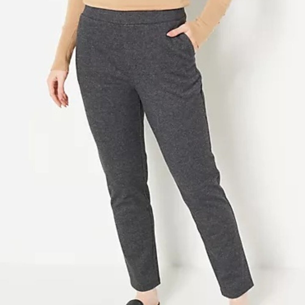 GRAVER Susan Graver Regular Jacquard Knit Ankle Pants Size Small Good Condition